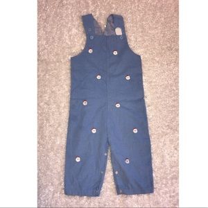 4T Santa corduroy overalls